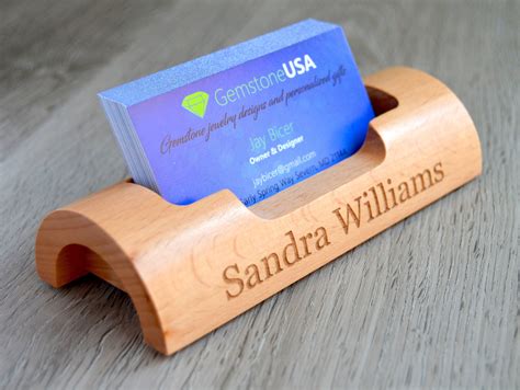 personalized card holder for desk.